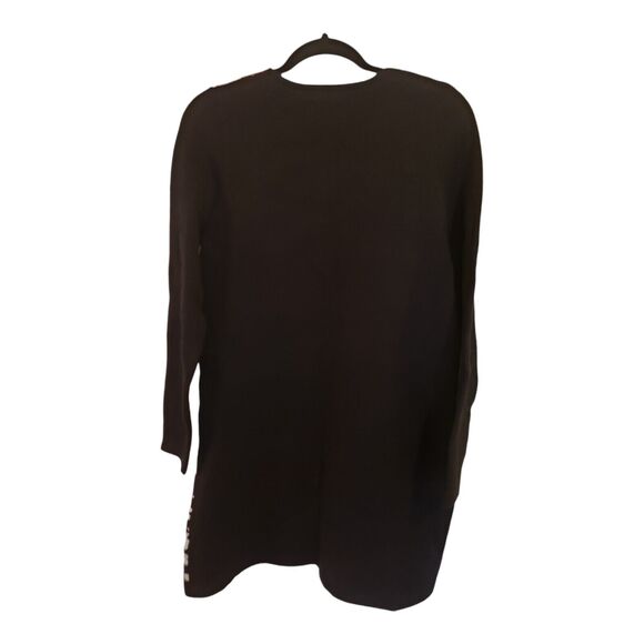 Anthropologie Maeve Scenic Min Sweater Dress Black Lavender Red Tan Motif Small - Picture 7 of 11